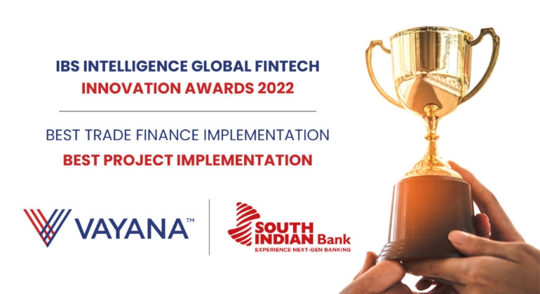 Vayana and South Indian Bank win ‘Best Project Implementation’ from IBS intelligence